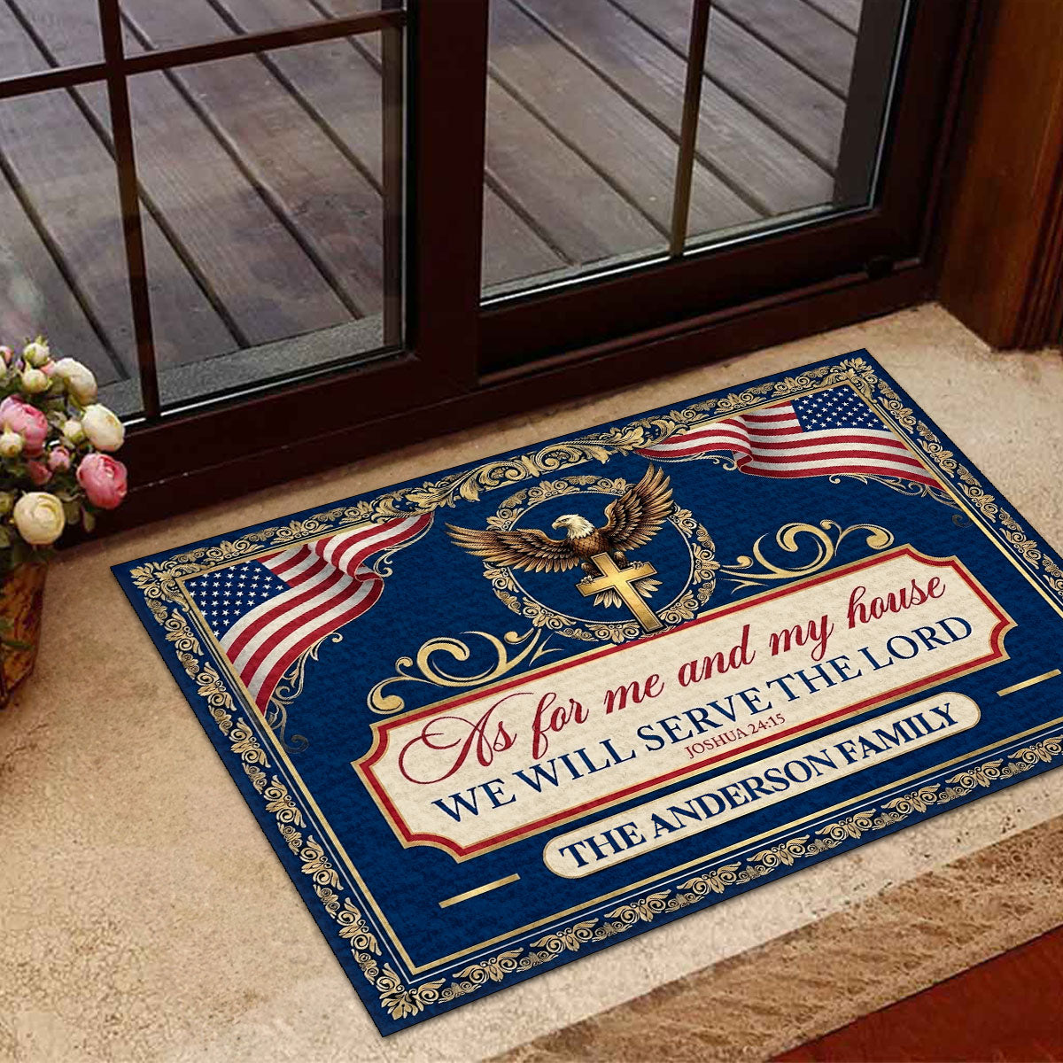 The Lord Leads Our Home - Personalized Doormat - Christian Faith Home Decor GDMJS10007