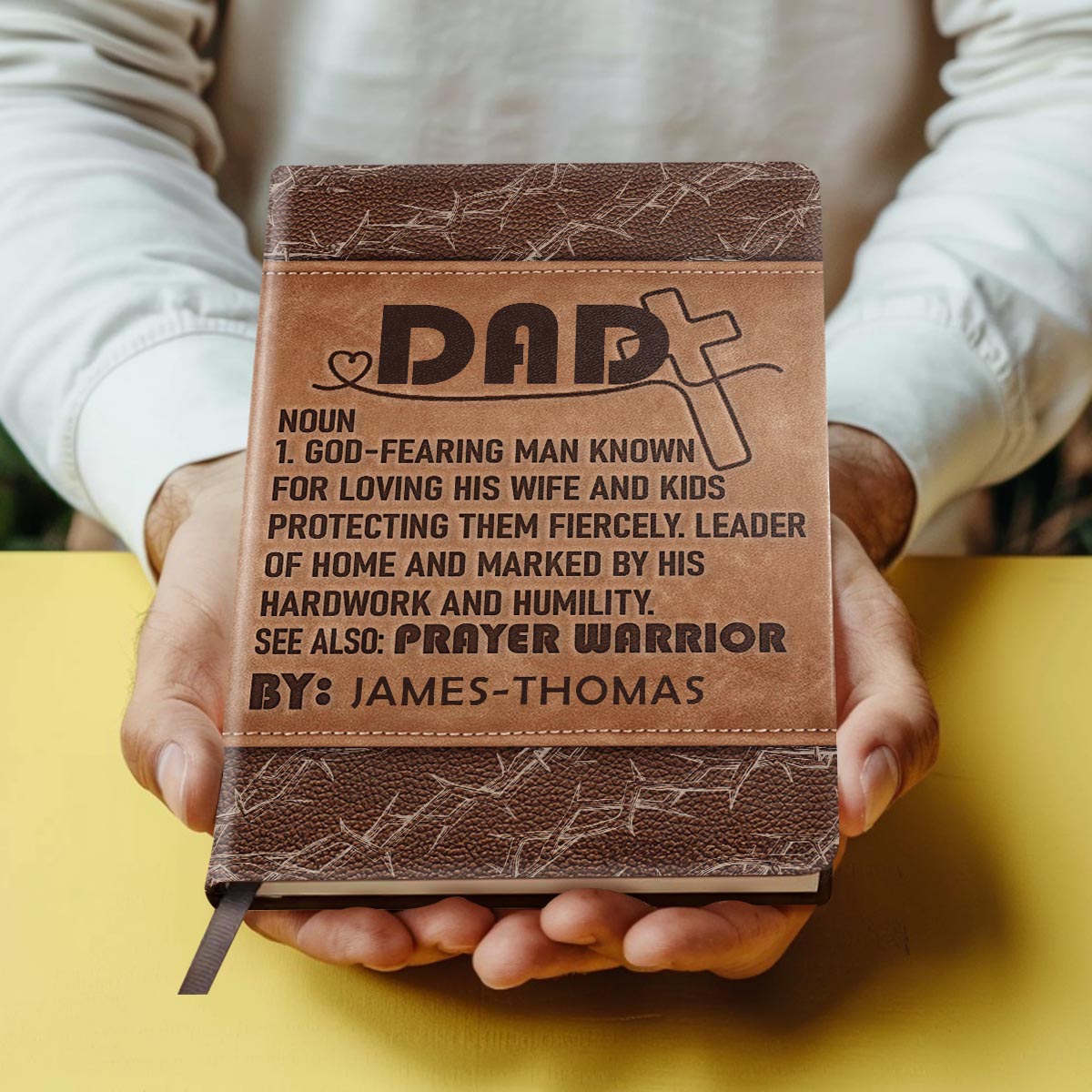 Dad Definition - Personalized Leather Cover Notebook GMJSNB200110