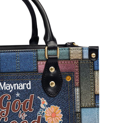 God Is Good All The Time - Personalized Leather Handbag - Gift For Her GMJSLB200080
