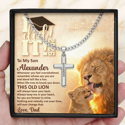 Lion Inspiration - Personalized Cross Link Chain for Son GMJSCLC200015