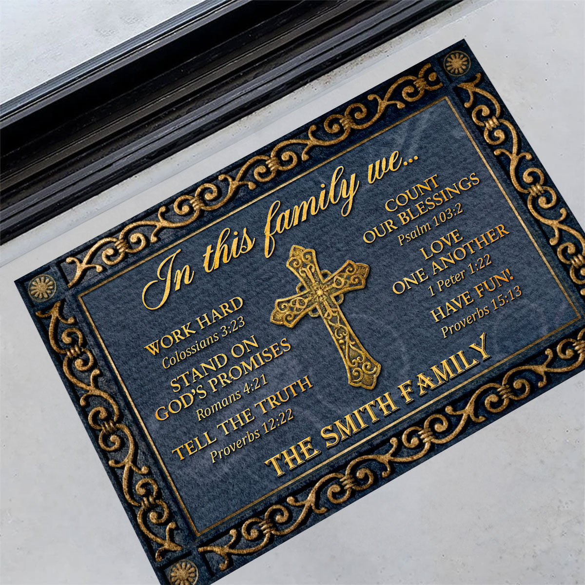 Family Theme - Personalized Doormat for Home Decor