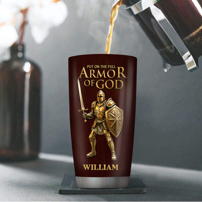 Full Armor Of God - Personalized Stainless Steel Tumbler