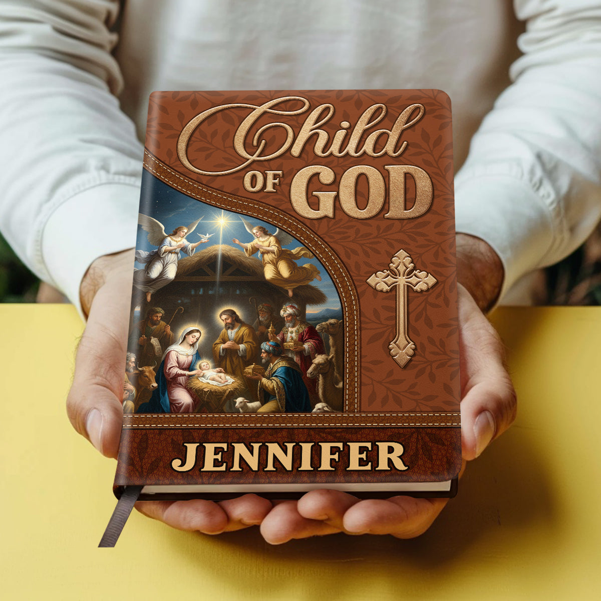 Child Of God - Personalized Leather Notebook GMJSNB200038