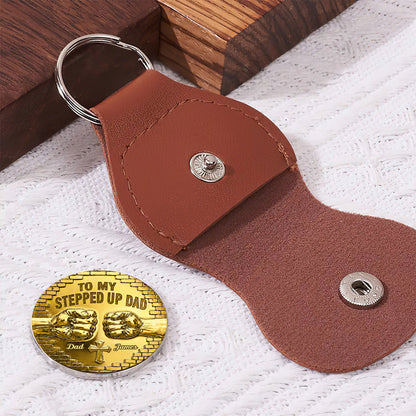 To My Stepped Up Dad - Personalized Pocket Hug Keepsake