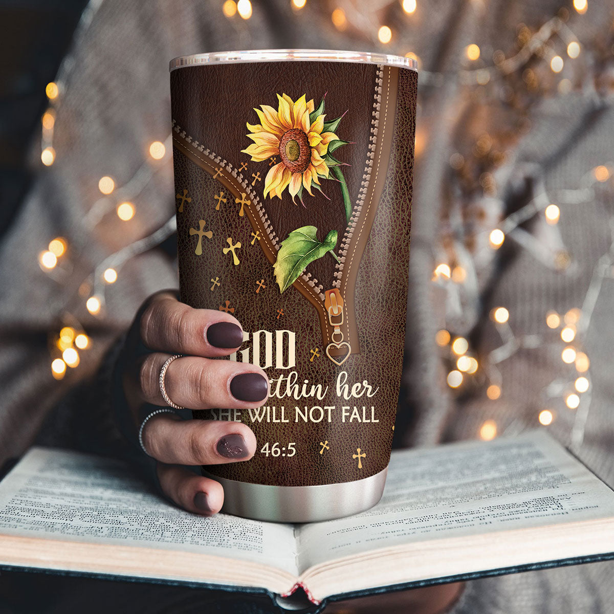 She Will Not Fall - Personalized Christian Tumbler