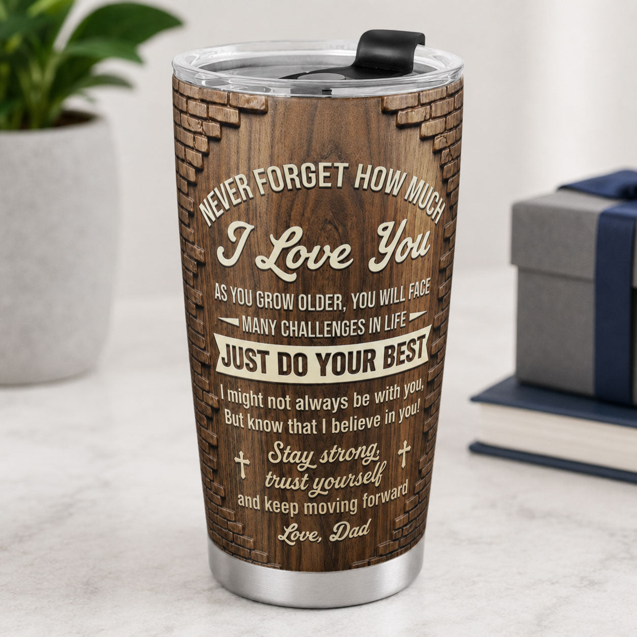 Encouragement from Dad - Personalized Stainless Steel Tumbler
