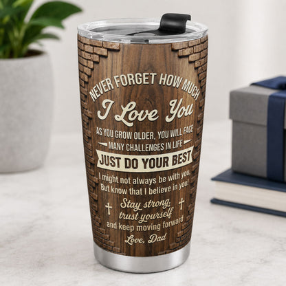 Encouragement from Dad - Personalized Stainless Steel Tumbler