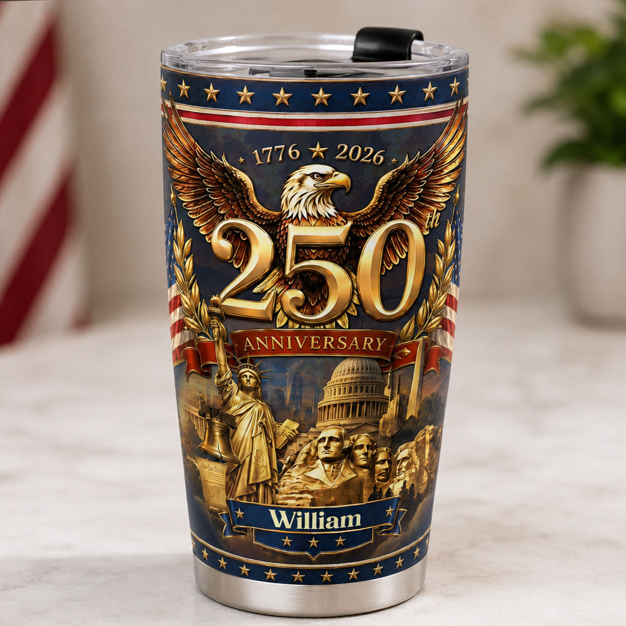 250 Years of Freedom - Personalized Stainless Steel Tumbler