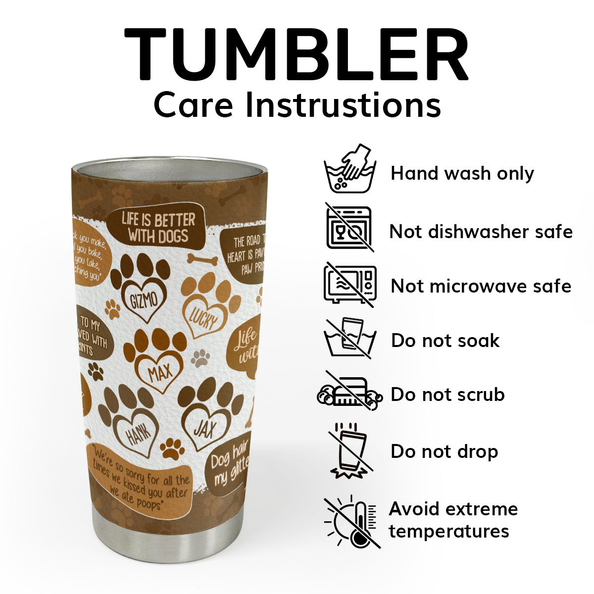 It's A Dog Dad Thing - Personalized Stainless Steel Tumbler