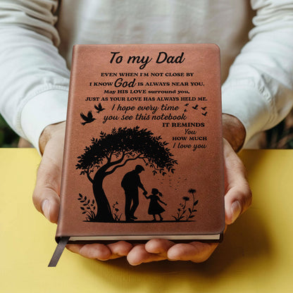 I Know God Is Always Near You - Personalized Leather Cover Notebook GMJSNB200088