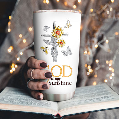 God Is My Sunshine - Personalized Stainless Steel Tumbler
