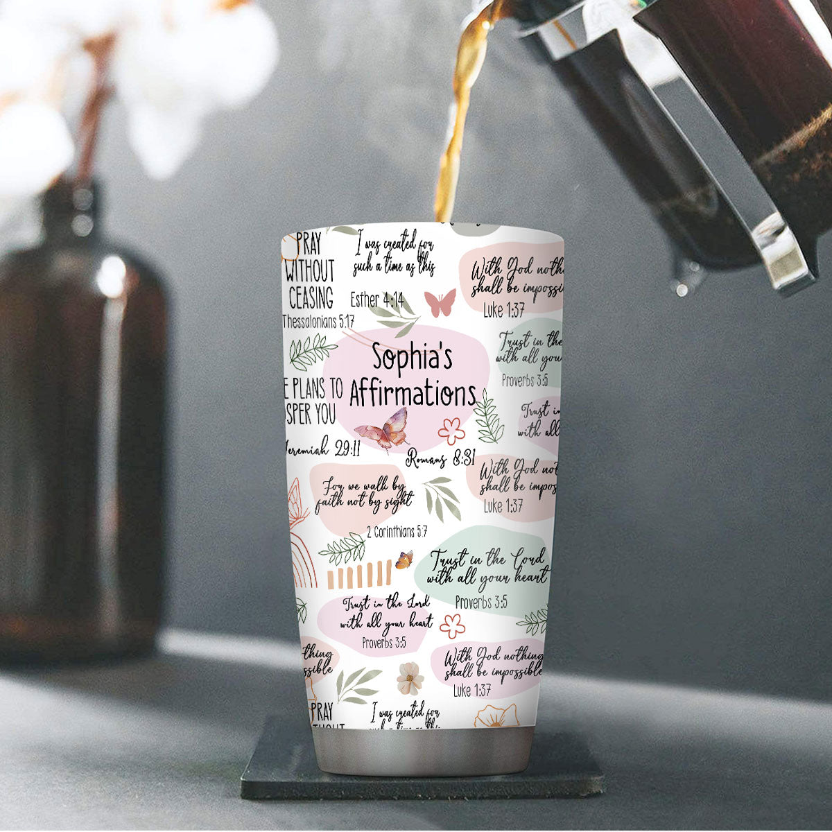 Faith Affirmation - Personalized Stainless Steel Tumbler