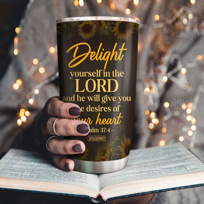 Psalm 37:4 Gift for Her - Personalized Tumbler