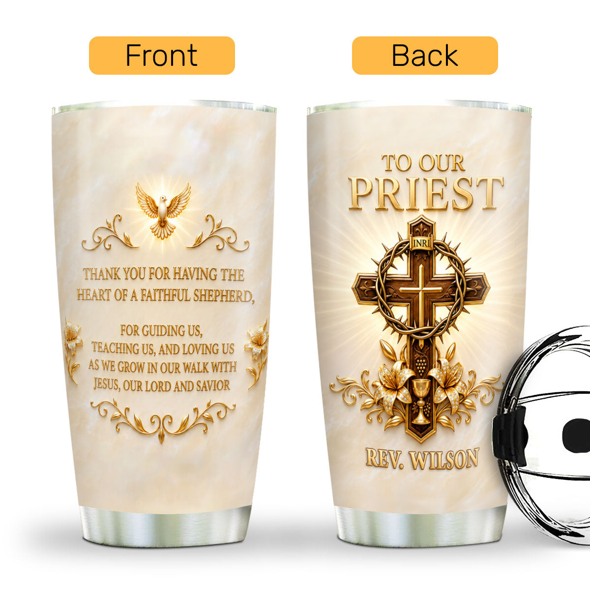 Faithful Shepherd - Personalized Tumbler
