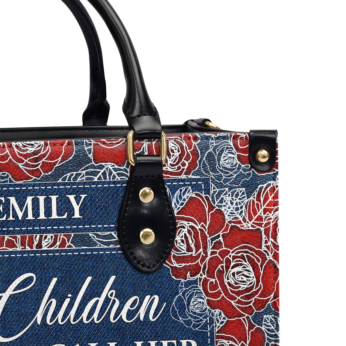 Her Children Rise Up & Call Her Blessed - Personalized Leather Handbag GMJSLB200012