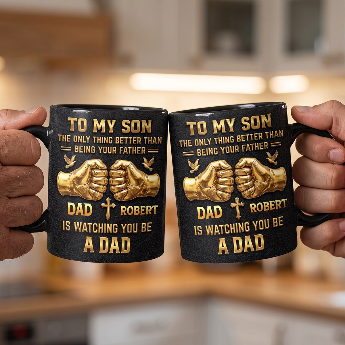 Proud Father - Personalized Coffee Mug for Son