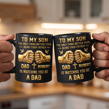 Proud Father - Personalized Coffee Mug for Son