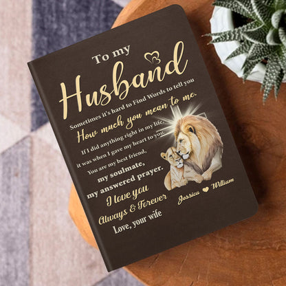 Sentimental Keepsake - Personalized Leather Cover Notebook GMJSNB200086