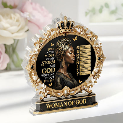 Even In The Midst Of My Storm - Custom Acrylic Plaque - Christian Faith Home Decor GAPJS10020