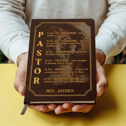 Inspirational Christian Faith - Personalized Leather Notebook GMJSNB200122