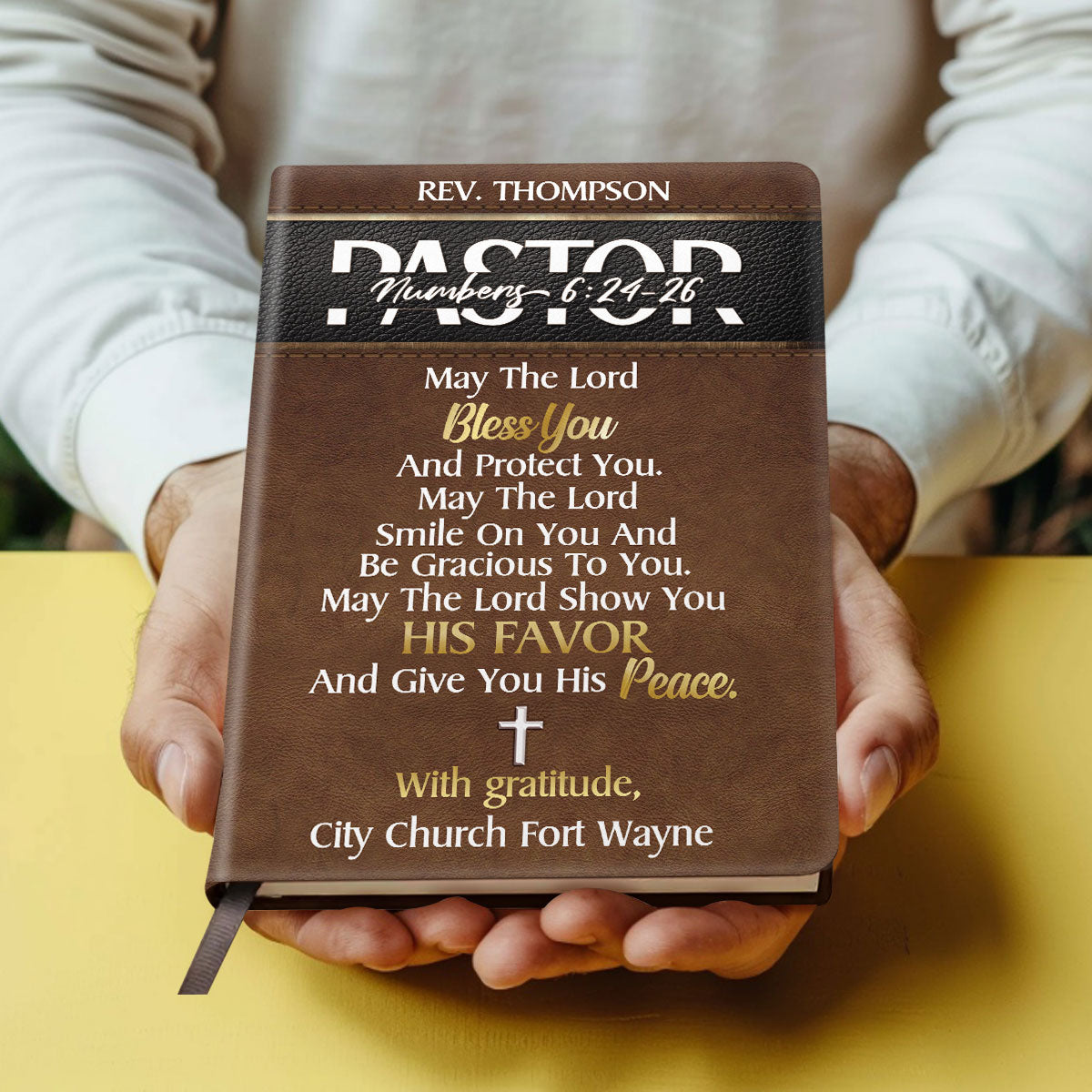 May The Lord Bless You - Personalized Leather Cover Notebook GMJSNB200047