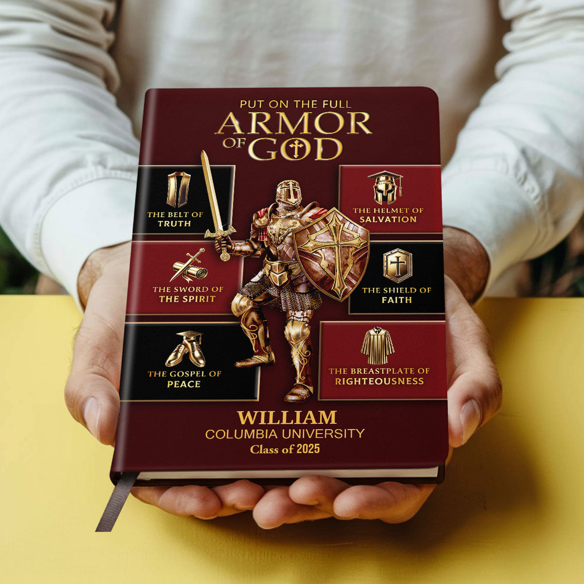 Armor Of God - Personalized Leather Cover Notebook GMJSNB200093