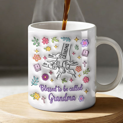 Blessed To Be Called Grandma - Personalized Ceramic Coffee Mug