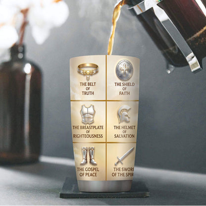 Armor Of God - Personalized Stainless Steel Tumbler Faithful Drinkware