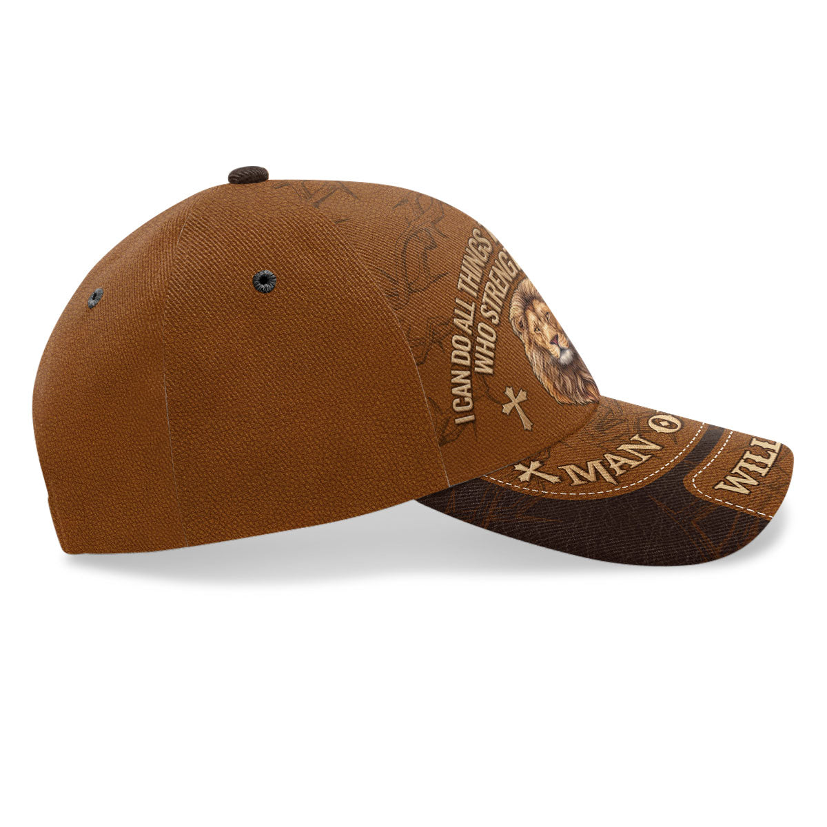 Christ Strengthens Me Lion - Personalized Classic Cap