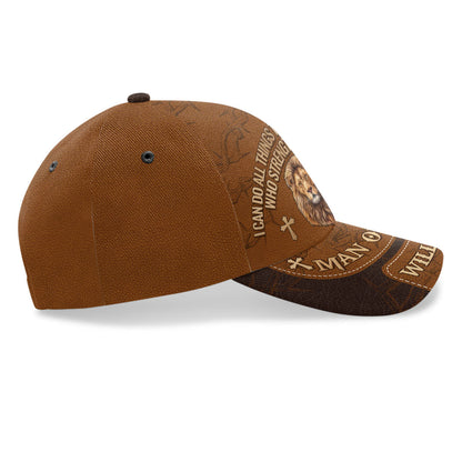 Christ Strengthens Me Lion - Personalized Classic Cap