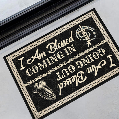 Blessed - Inspirational Christian Doormat - Rustic Home Decor GDMJS10057