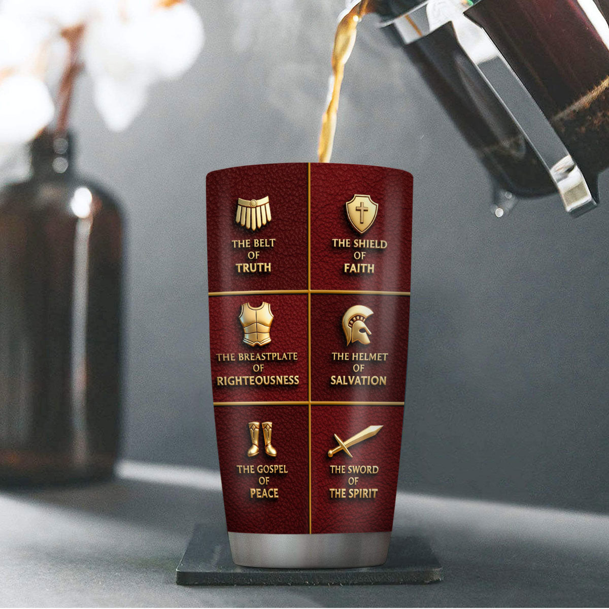 Armor Of God - Personalized Stainless Steel Tumbler Gift for Her