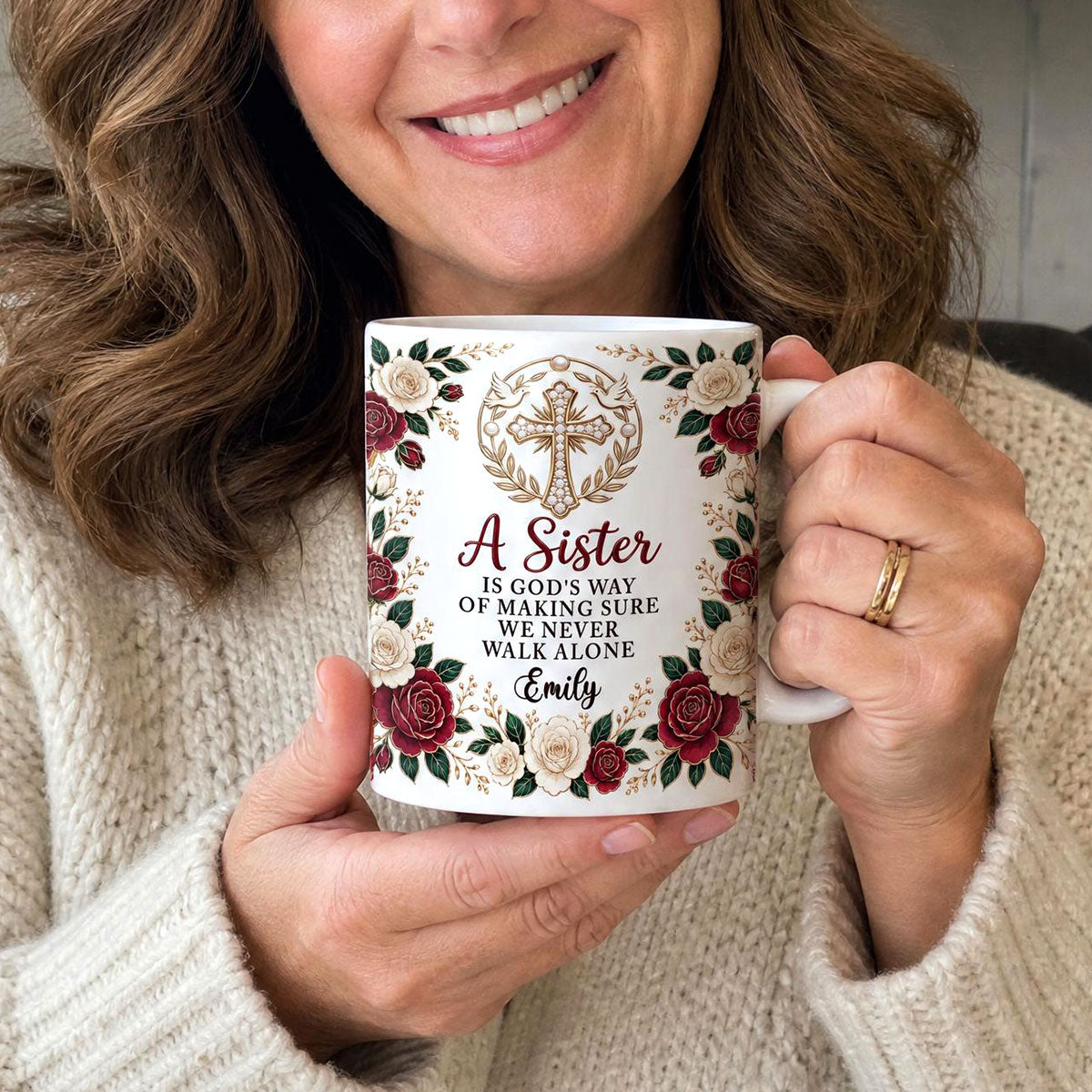 A Sister Is God's Way - Personalized Ceramic Coffee Mug
