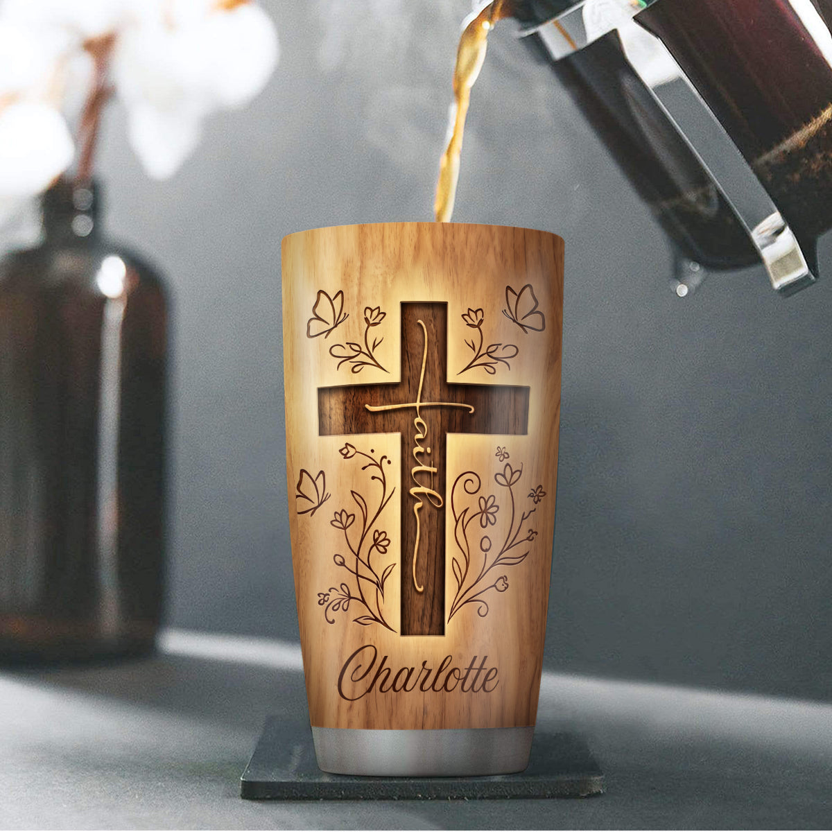 Faith-Inspired - Personalized Stainless Steel Tumbler