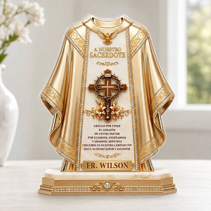 Heart of a Faithful Pastor - Personalized Acrylic Plaque GAPJS10027