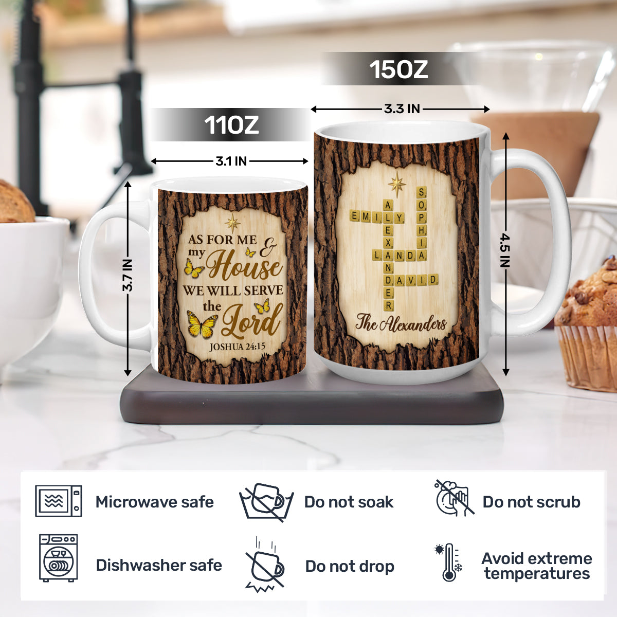 As For Me And My House - Personalized Coffee Mug
