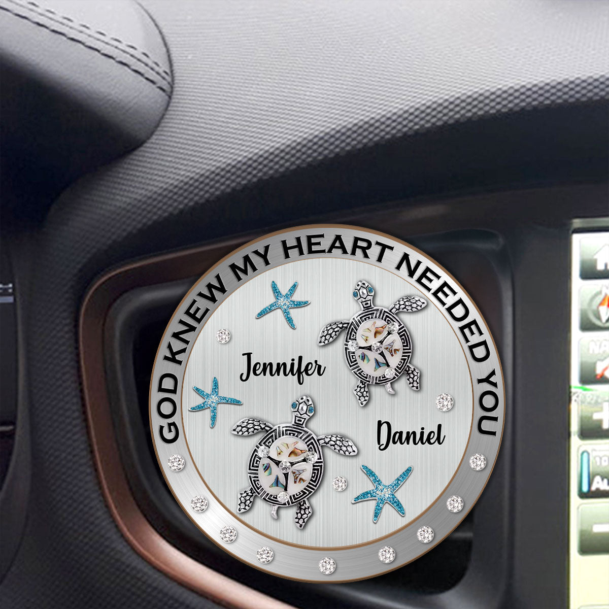 God Knew My Heart Needed You - Personalized Car Visor Clip GMJSCVC200003