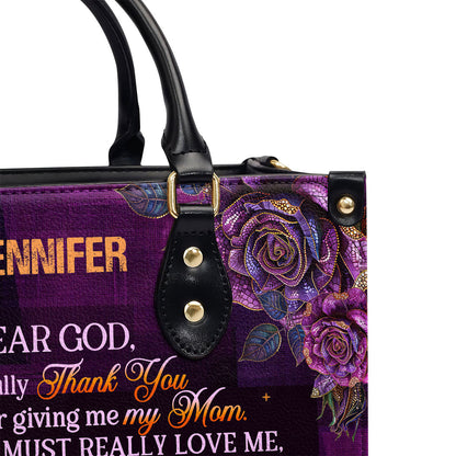 Thank You Mom - Personalized Leather Handbag GMJSLB200011