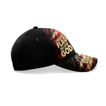 Stand For The Flag Kneel Before God - Personalized Classic Cap