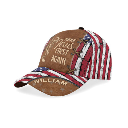 Make Jesus First Again - Personalized Classic Cap