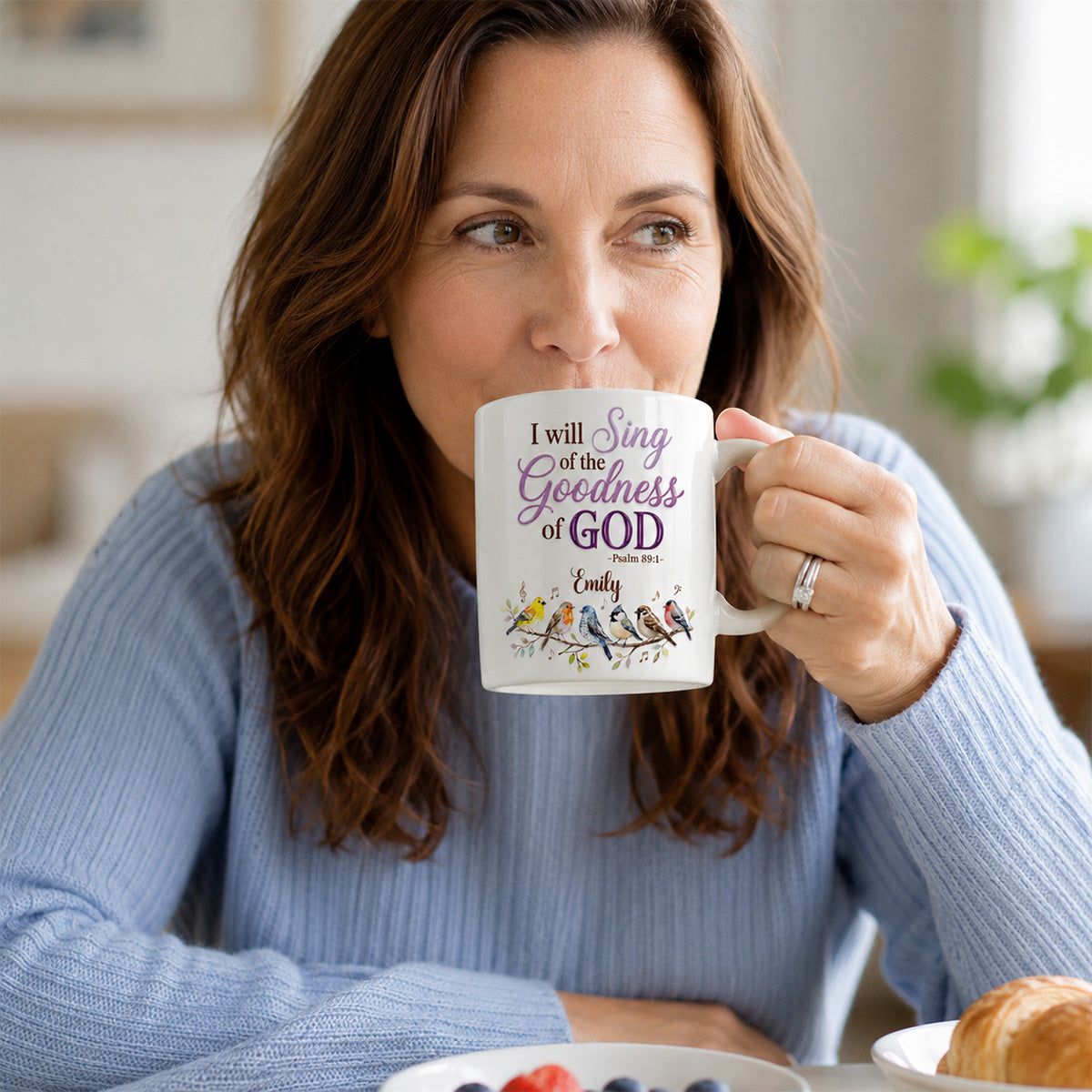 Faith-Inspired Bird Song - Personalized Ceramic Coffee Mug