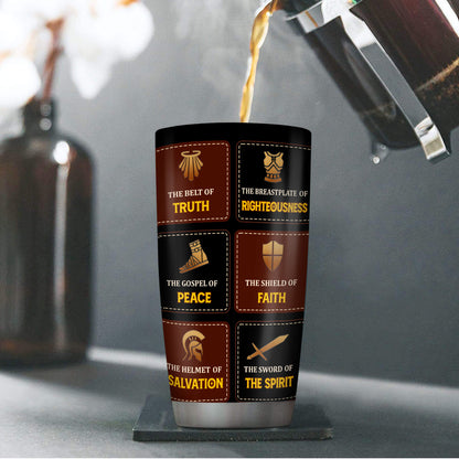 Armor Of God - Personalized Stainless Steel Tumbler for Men
