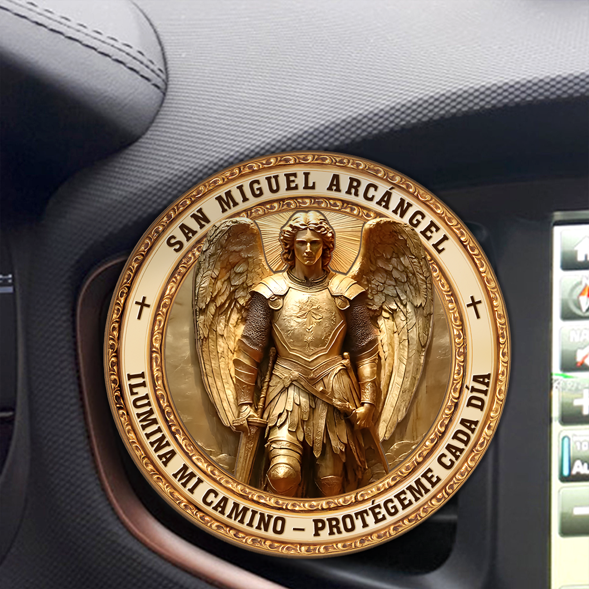 San Miguel Arcángel Guardian - Car Visor Clip