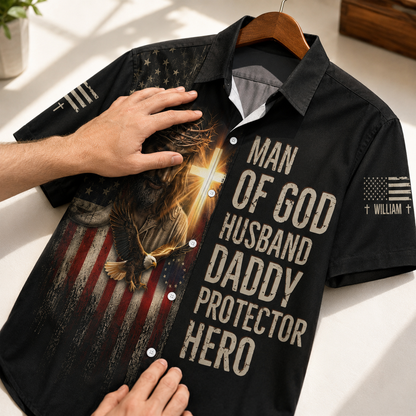Man Of God Husband - Personalized Hawaiian Shirt