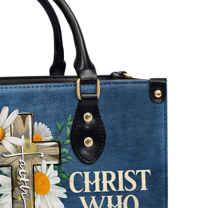 I Can Do All Things Through Christ - Personalized Leather Handbag GMJSLB200028
