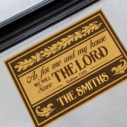 Bible Verse - Personalized Doormat for Christian Home GDMJS10044