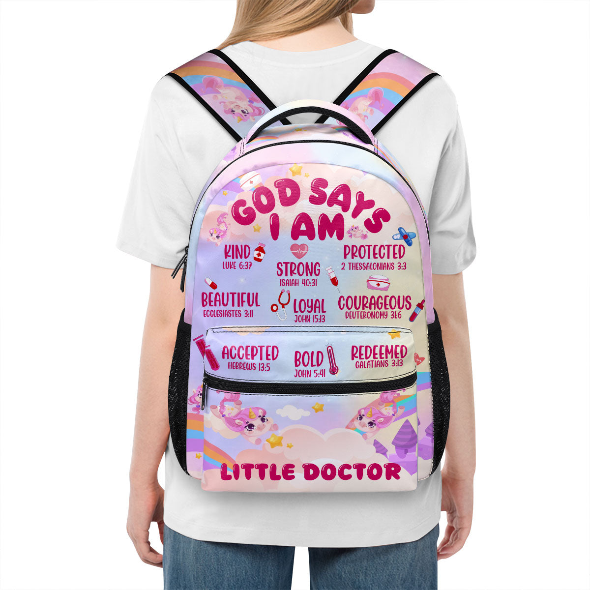 God Says I Am - Personalized Backpack Faith Inspirational