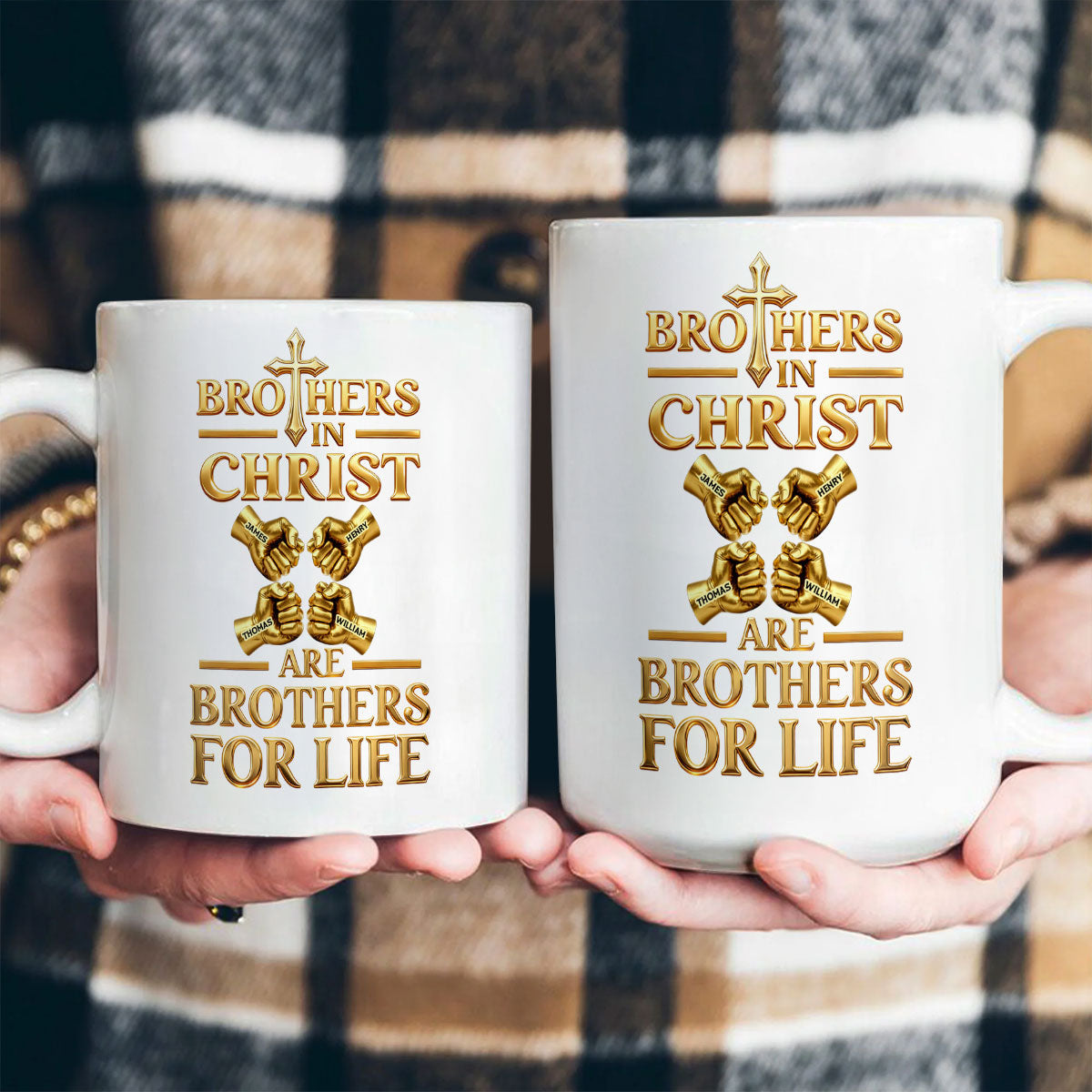 Brothers for Life - Personalized Ceramic Coffee Mug