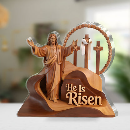 The Risen Savior - Custom Shaped Acrylic Plaque Christian Decor GAPJS10117