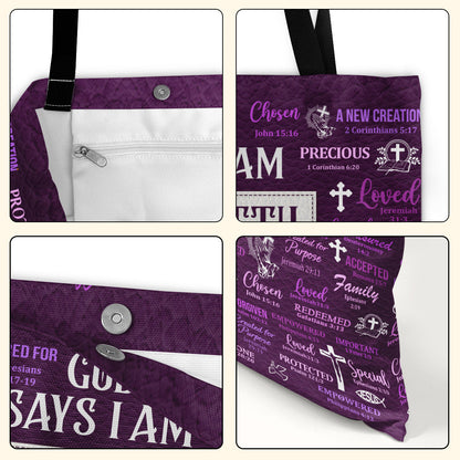What God Says About You - Personalized Tote Bag for Mom GTTJS10003
